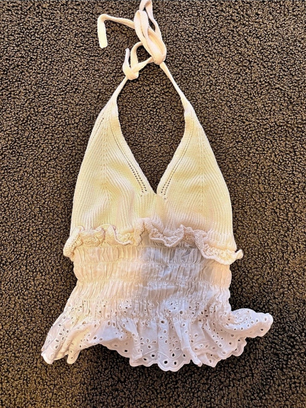 Crème Halter Top